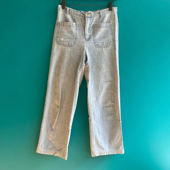 Light wash vintage Hang Ten cropped jeans - Picture 3 of 5
